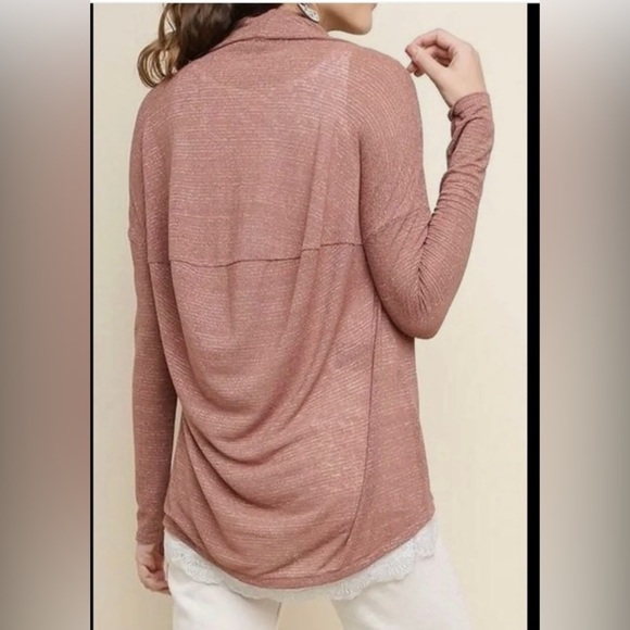 NWT umgee turtleneck in dusty rose women’s size large - Picture 2 of 8